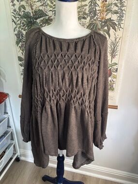 We The Free Knit Tunic in Taupe Gray XS